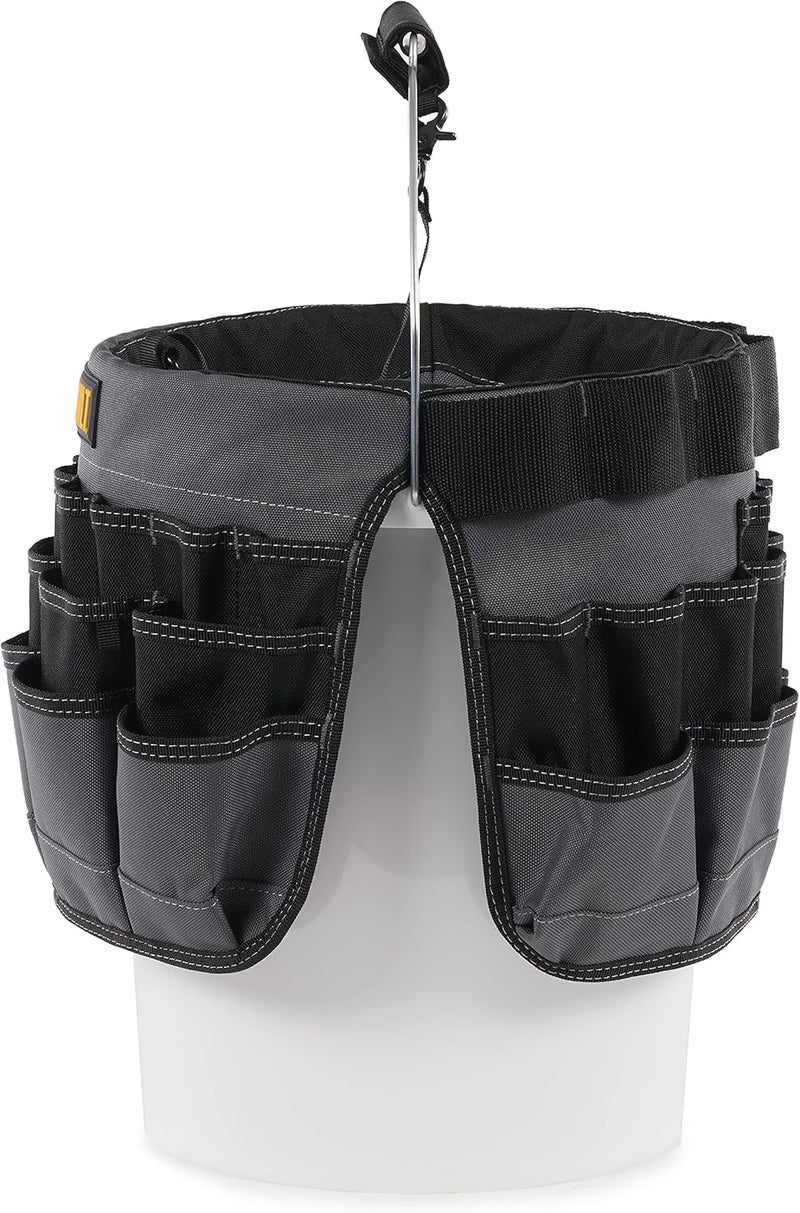TOUGHBUILT – Bucket Organizer, 5-Gallon Bucket Tool Organizer with 60 Pockets, Loops & Compartments, Reinforced 1680D Ballistic Fabric for Contractors, Electricians & Builders (TB-85) - Image 4
